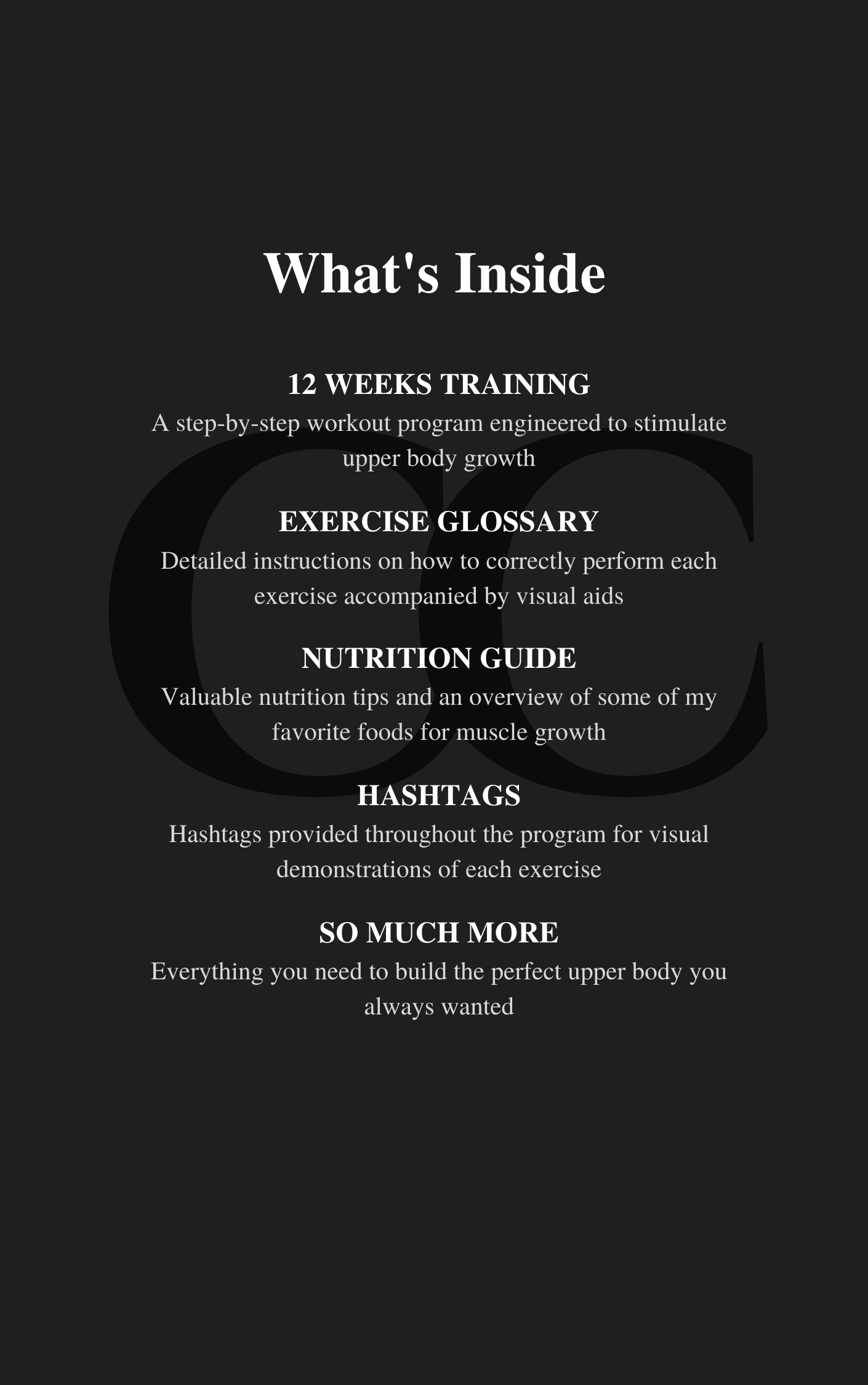 UPPERBYCC - The 12 Week Upper Body Guide