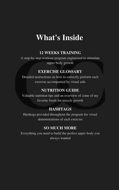 UPPERBYCC - The 12 Week Upper Body Guide